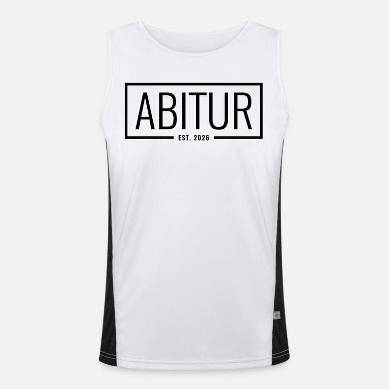 Abitur Est 2026 Abschluss Abi Schulabschluss Funktionelles Kontrast-Tank Top für Männer 