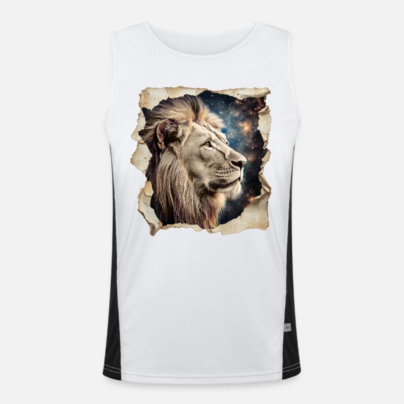 Löwe Funktionelles Kontrast-Tank Top für Männer 