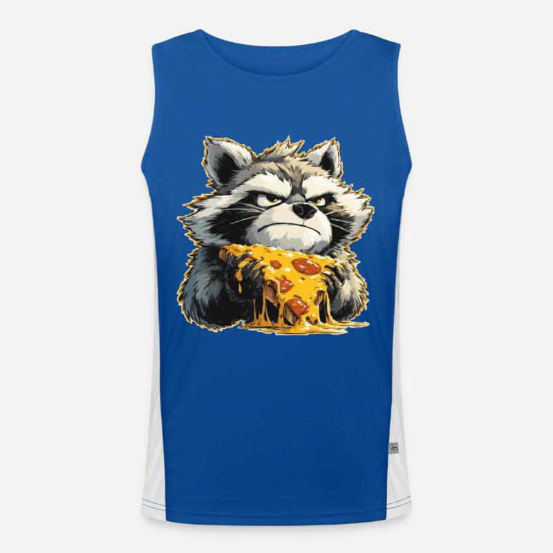Pizza Waschbär Grimace Funktionelles Kontrast-Tank Top für Männer 