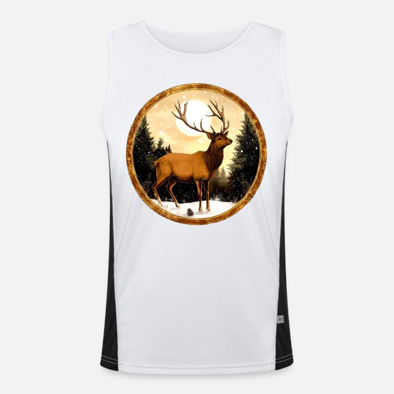 Hirsche Style Funktionelles Kontrast-Tank Top für Männer 