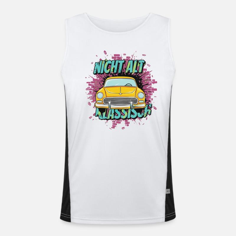 Oldtimer Auto – Nicht Alt Klassisch Funktionelles Kontrast-Tank Top für Männer 
