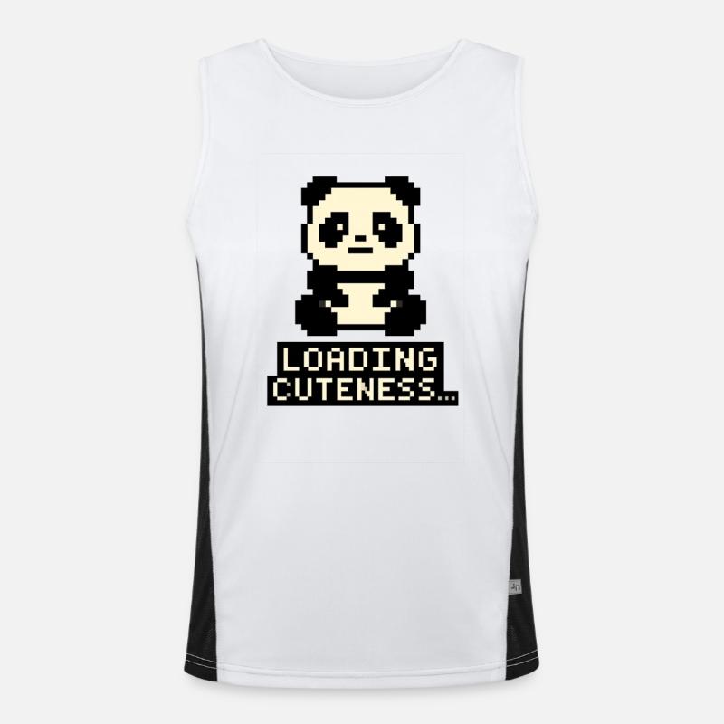 Pixelbaby Lade Cuteness Funktionelles Kontrast-Tank Top für Männer 