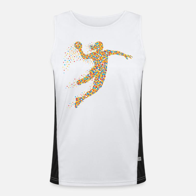 Handball Mädchen Spruch  Funktionelles Kontrast-Tank Top für Männer 