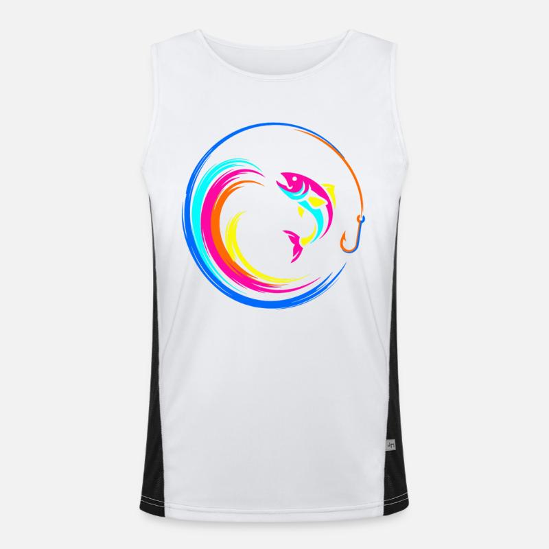 Fish Fish Hook Men's Functional Contrast Tank Top 