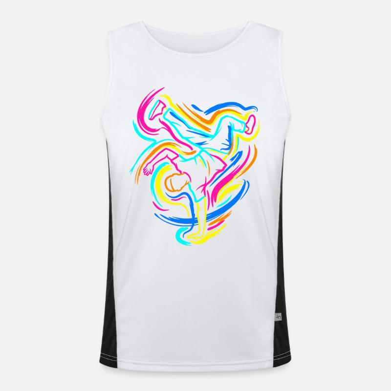 Breakdancing Men's Functional Contrast Tank Top 