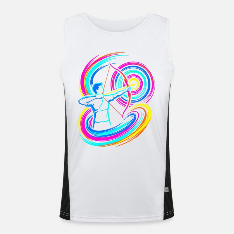 Bogenschießen Funktionelles Kontrast-Tank Top für Männer 