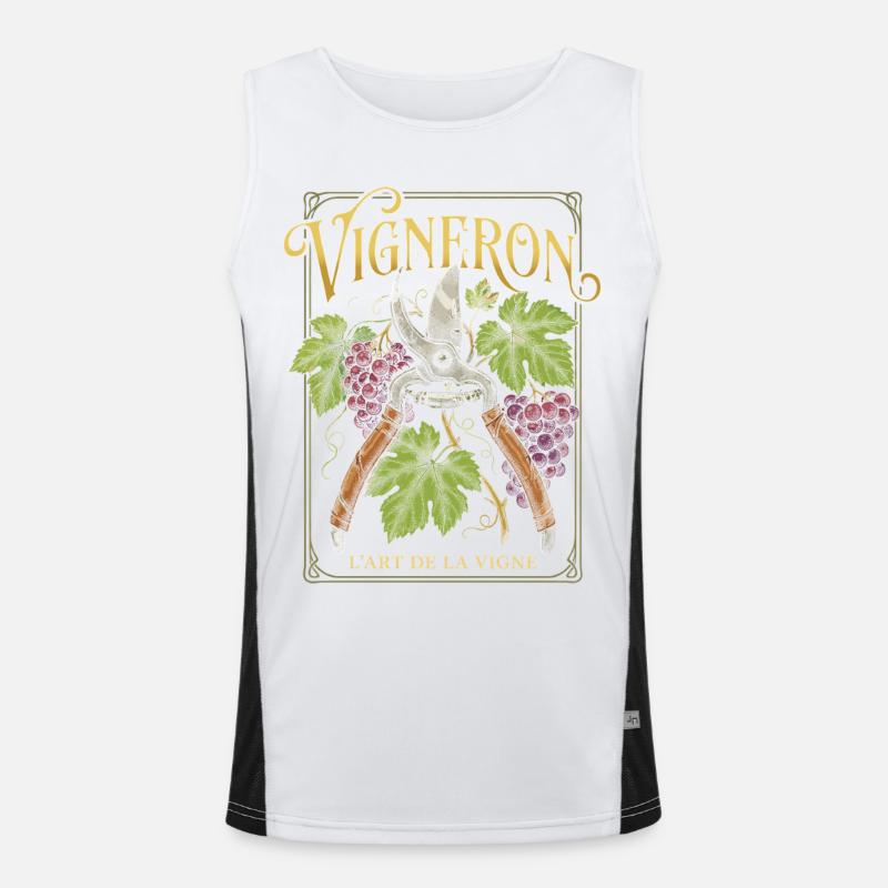 Vigneron Passion Viticulture Vin Débardeur respirant contrasté Homme 