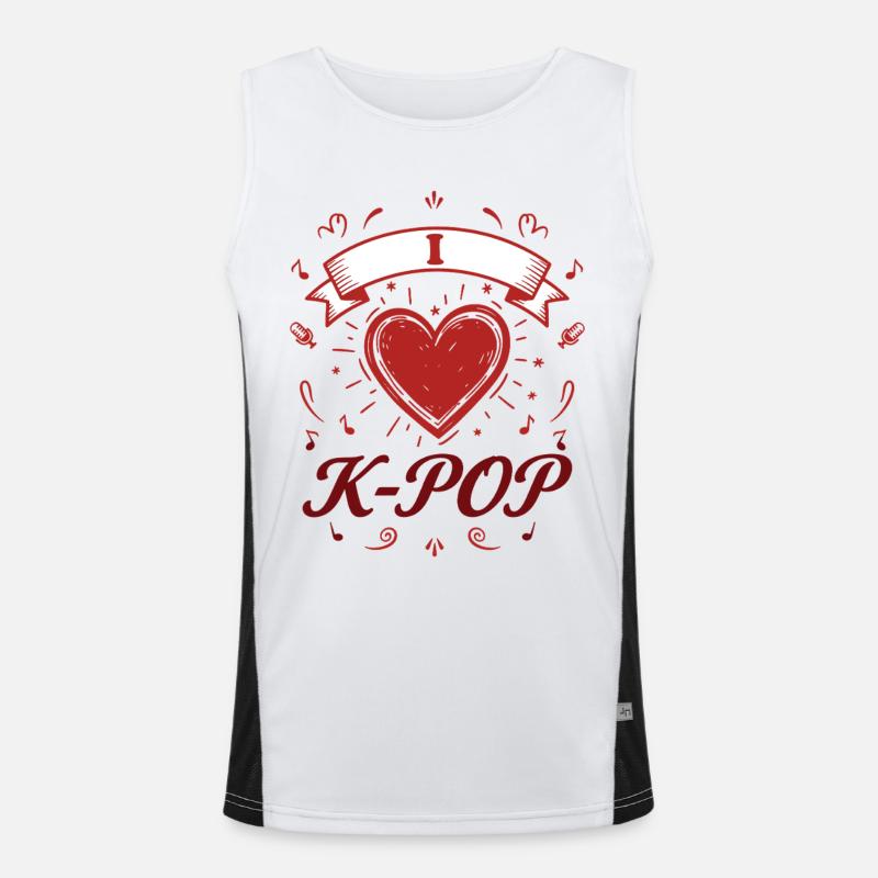 Pop coréenne Je K-Pop Musique coréenne Amour mignon Kpop Débardeur respirant contrasté Homme 
