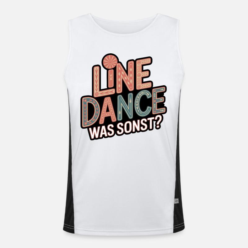 Line Dance Was Sonst? Funktionelles Kontrast-Tank Top für Männer 