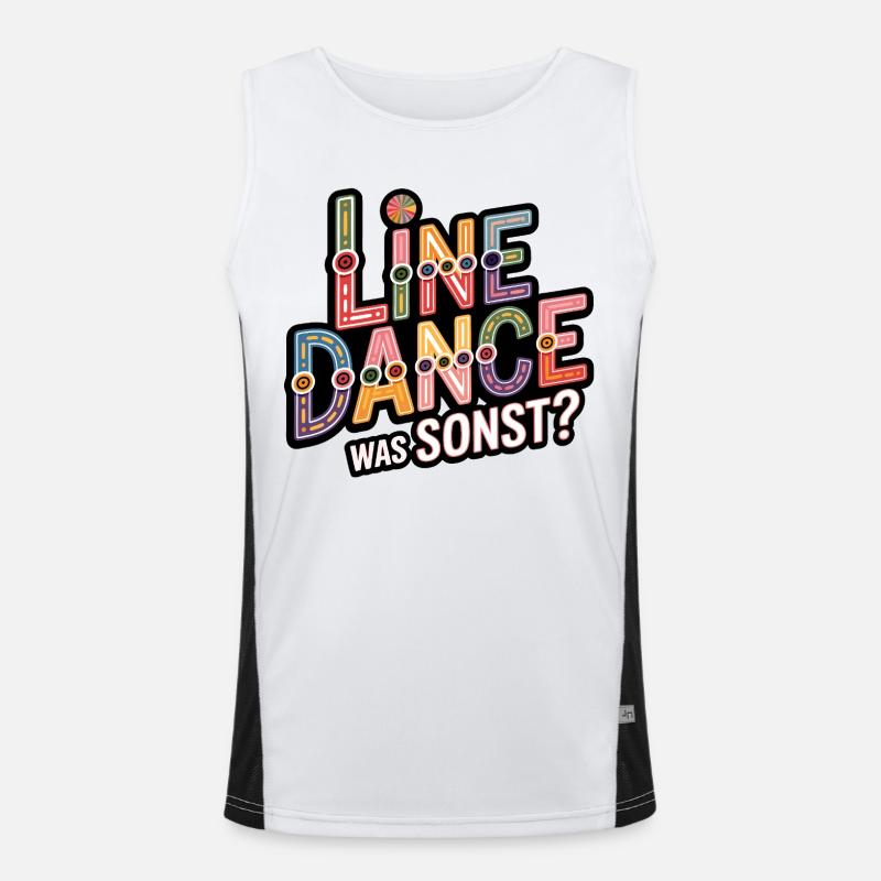 Line Dance Was Sonst? Funktionelles Kontrast-Tank Top für Männer 