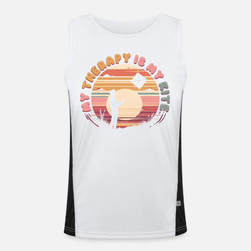 Drachen Drachensteigen Funktionelles Kontrast-Tank Top für Männer 