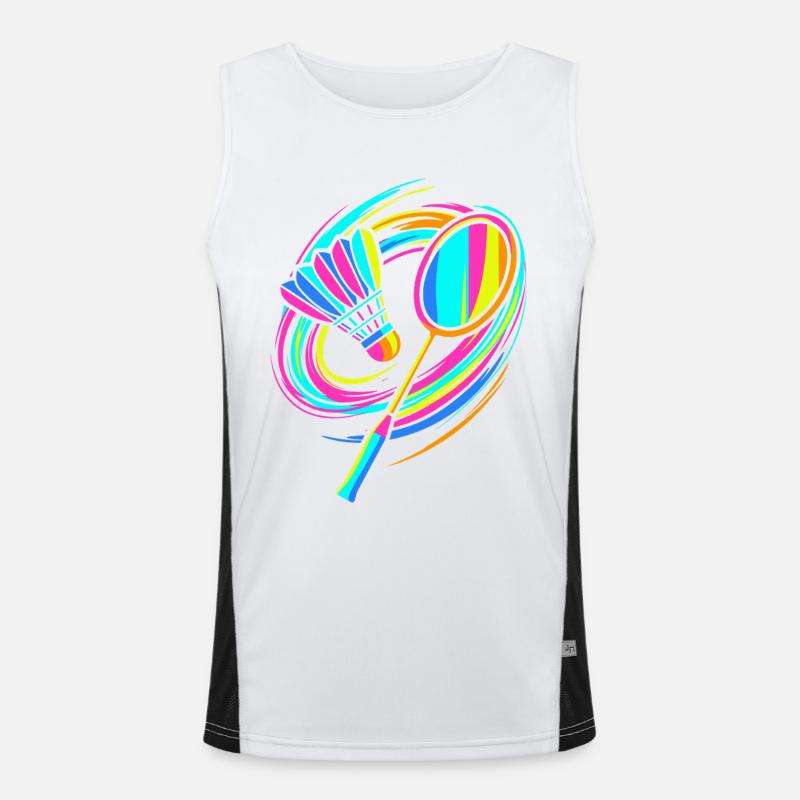 Badmintonschläger Funktionelles Kontrast-Tank Top für Männer 