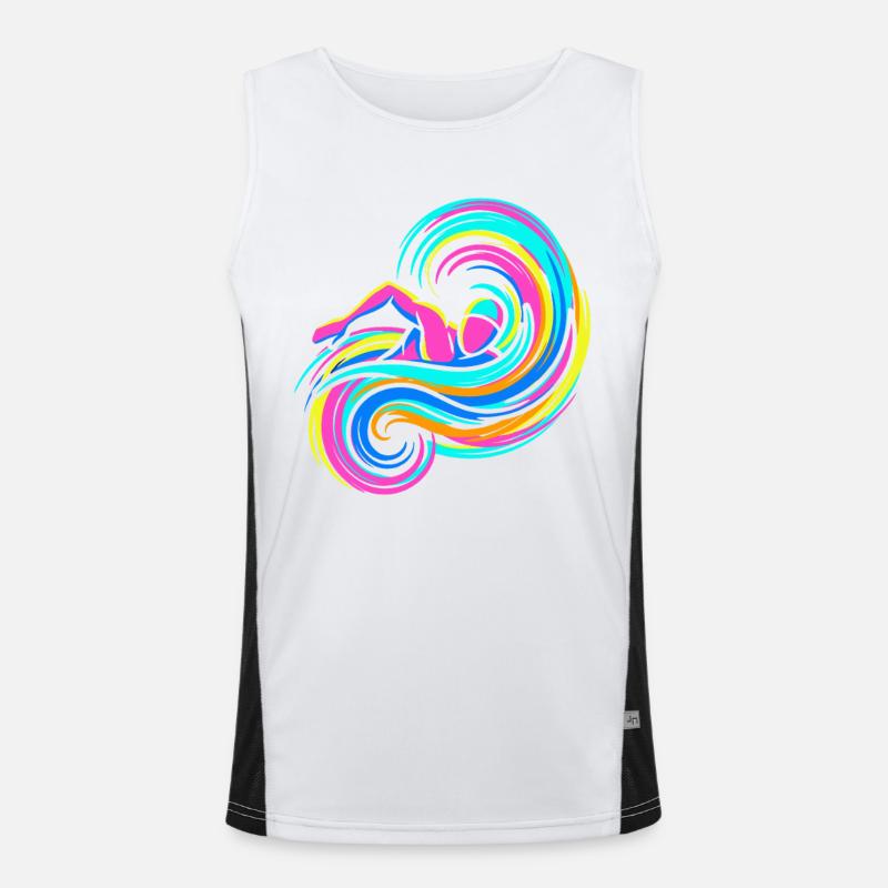 Schwimmer Funktionelles Kontrast-Tank Top für Männer 