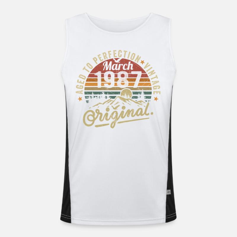 Mars 1987 Débardeur respirant contrasté Homme 