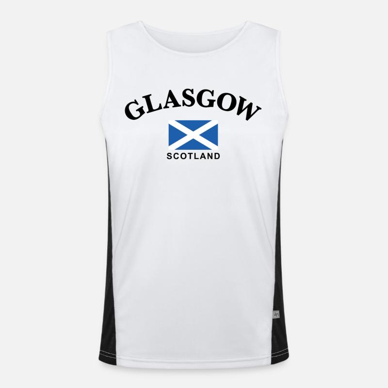 Glasgow, Écosse Débardeur respirant contrasté Homme 