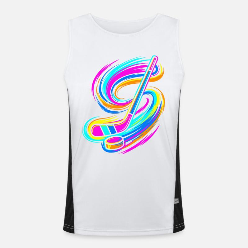 Eishockeyschläger Funktionelles Kontrast-Tank Top für Männer 