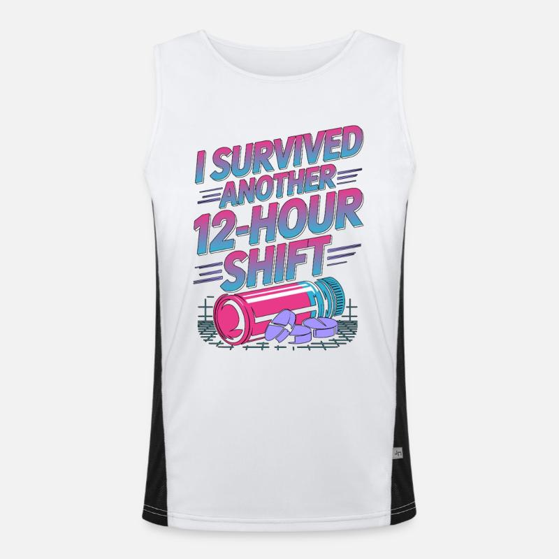 Retail Pharmacist I Survived Another Pharmacy Care Funktionelles Kontrast-Tank Top für Männer 
