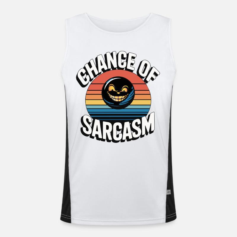 Chance of Sarcasm - Retro Grin Men's Functional Contrast Tank Top 