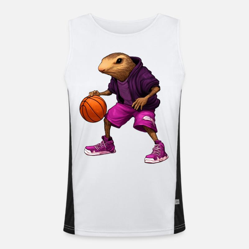 Basketball Moles Men's Functional Contrast Tank Top 