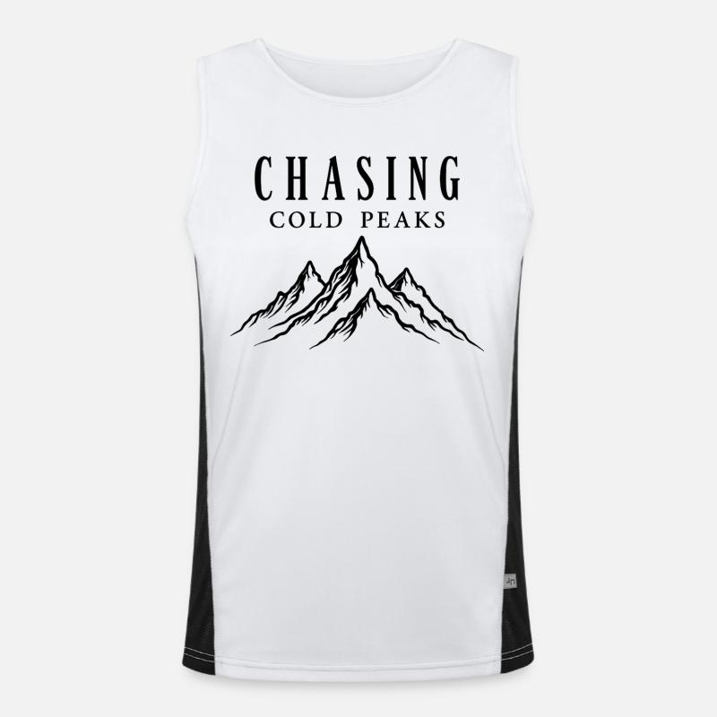 Chasing Cold Peaks Mountains Hiking Outdoor Men's Functional Contrast Tank Top 