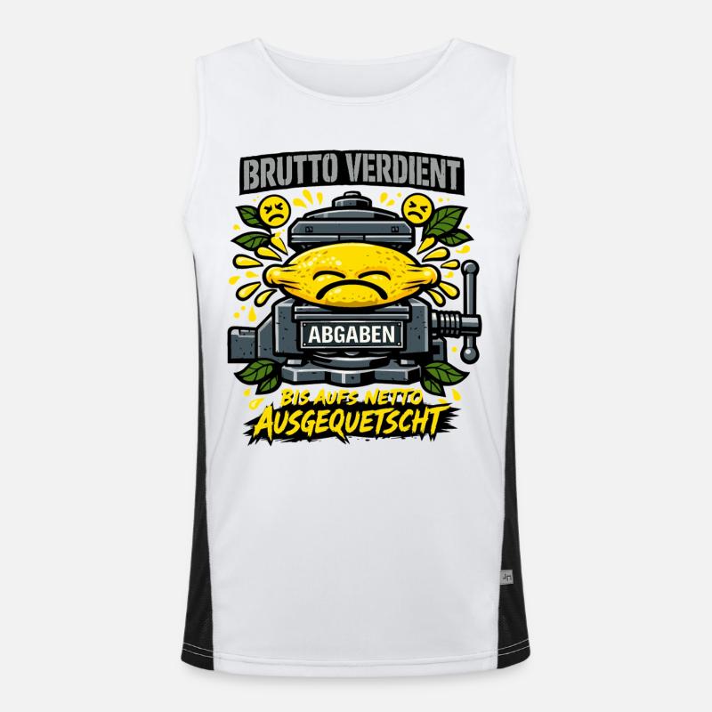 Squeezed to the net Men's Functional Contrast Tank Top 