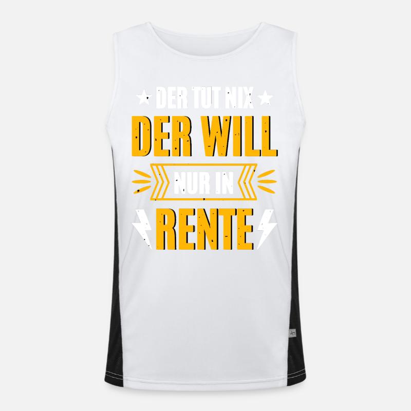 Der Will In Rente Funktionelles Kontrast-Tank Top für Männer 