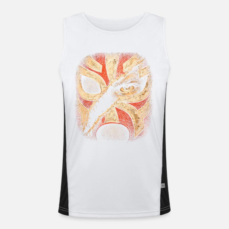 Lucha Libre Luchador Funktionelles Kontrast-Tank Top für Männer 
