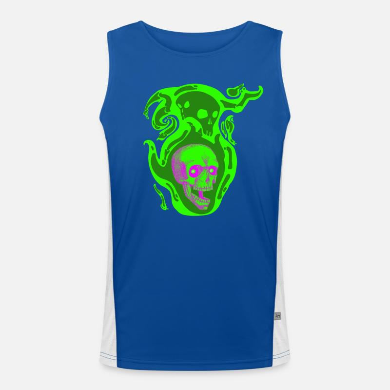 Nebelschädel Funktionelles Kontrast-Tank Top für Männer 
