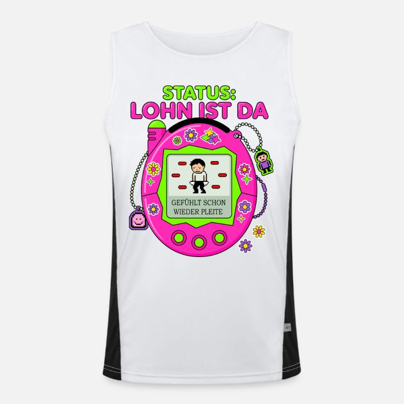 Status Lohn Ist Da Funktionelles Kontrast-Tank Top für Männer 