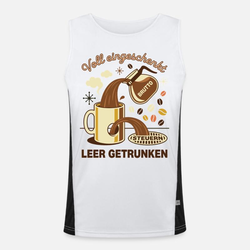 Fully poured net Men's Functional Contrast Tank Top 