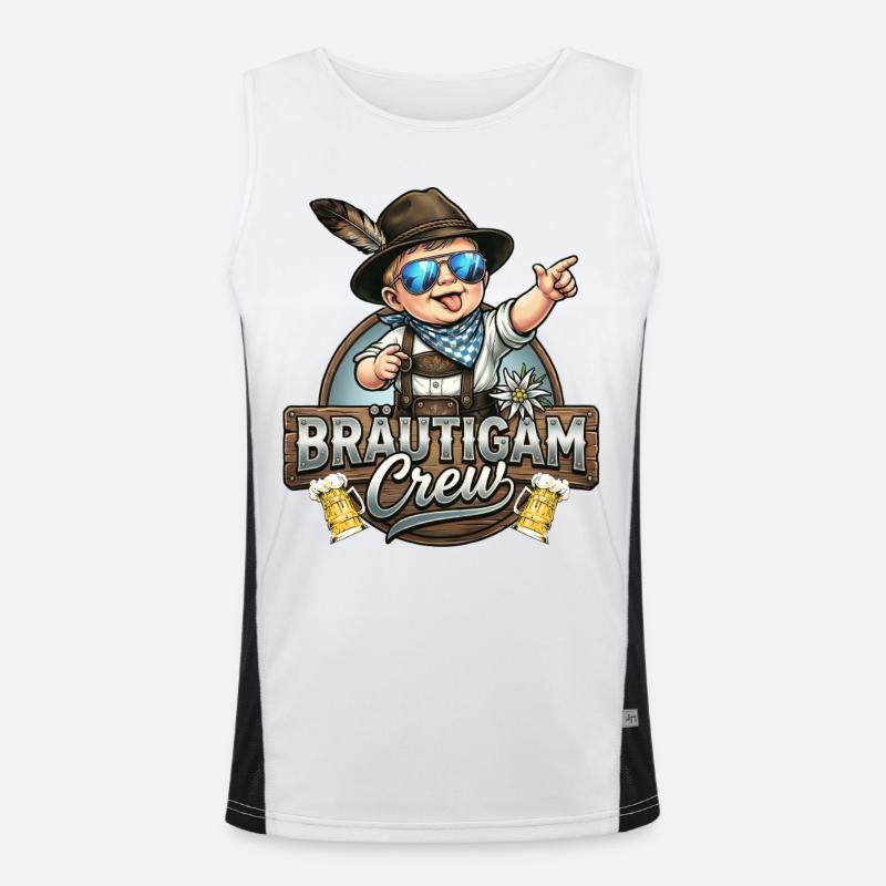 JGA Männer Shirt Polterabend Junggesellenabschied Funktionelles Kontrast-Tank Top für Männer 