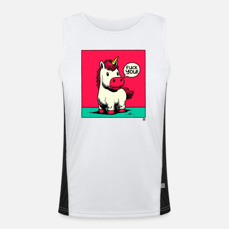 Punk Unicorn Provocation Men's Functional Contrast Tank Top 