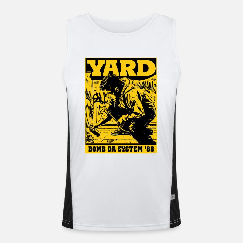 yard_graffitiYard Bomb Da System 88 Graffiti Poste Men's Functional Contrast Tank Top 