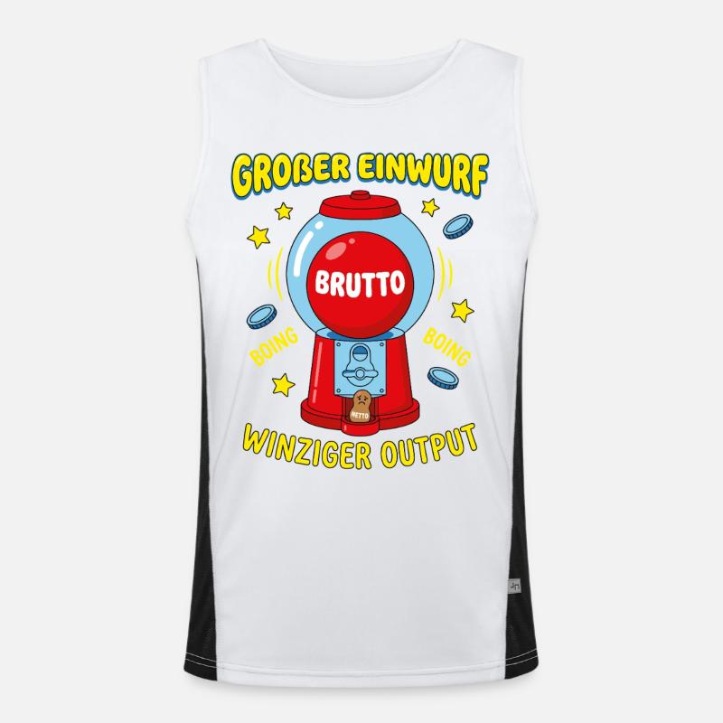 Großer Einwurf Winziger Output Funktionelles Kontrast-Tank Top für Männer 