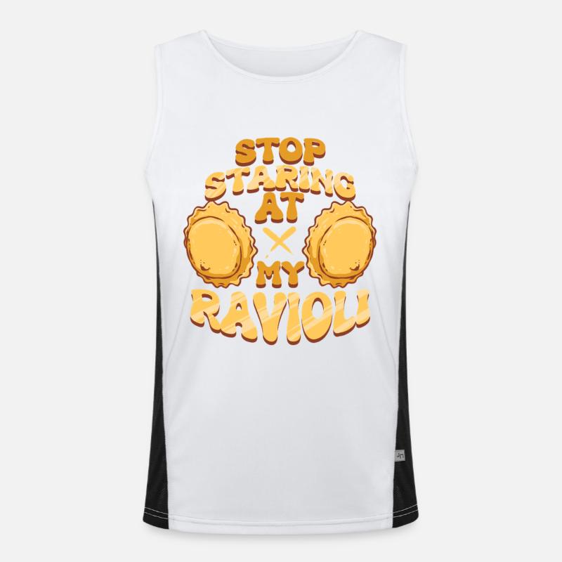 Stop Staring At My Ravioli Men's Functional Contrast Tank Top 