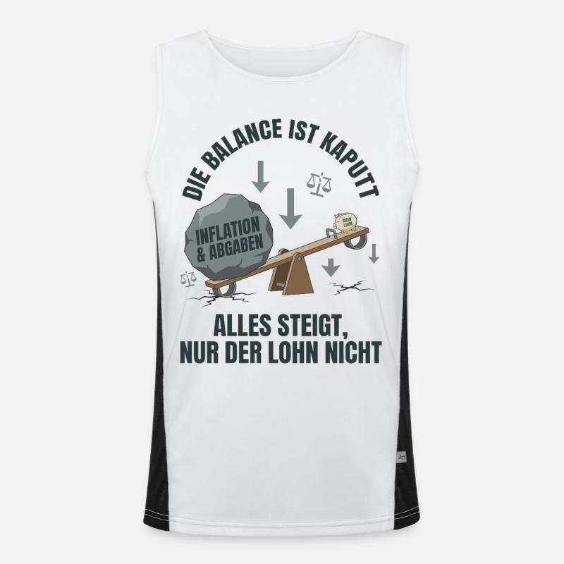 The balance is broken Men's Functional Contrast Tank Top 