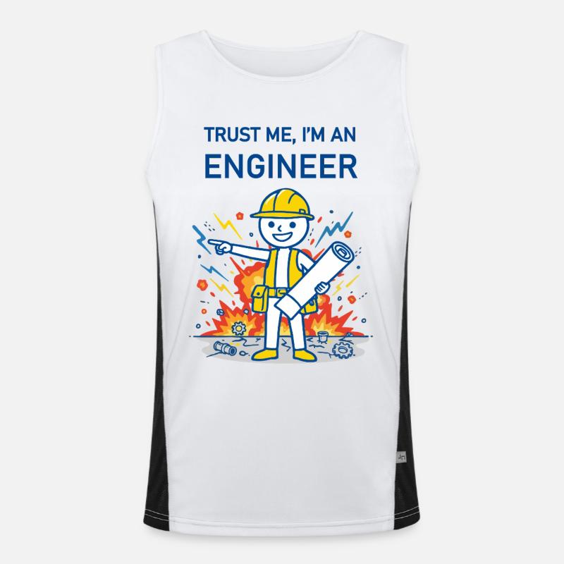 Trust Me, I'm an Engineer - for light background Men's Functional Contrast Tank Top 