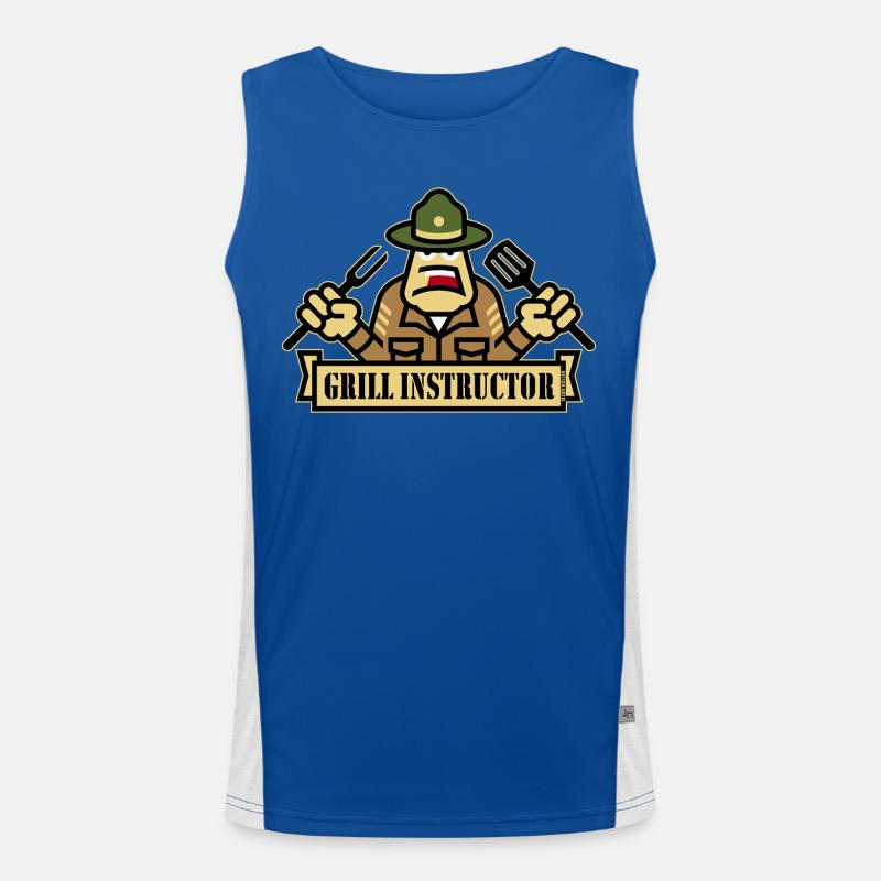 Grill Instructor (Grillen / BBQ / Barbecue / Outl) Funktionelles Kontrast-Tank Top für Männer 