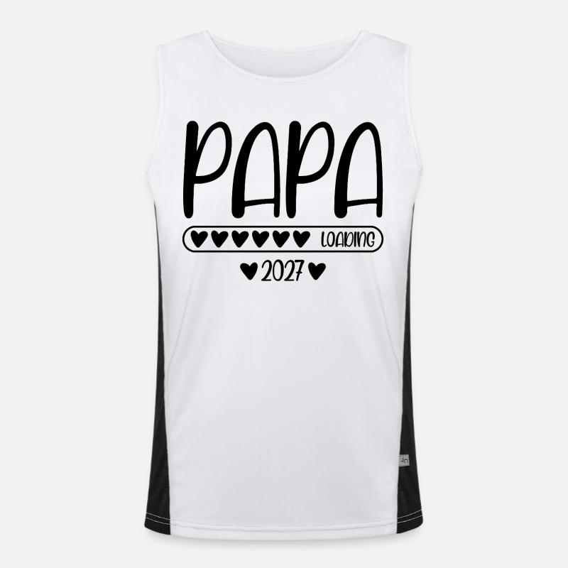 Papa 2027 loading Funktionelles Kontrast-Tank Top für Männer 