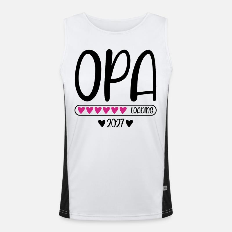 Opa 2027 loading Herzchen Ladebalken Funktionelles Kontrast-Tank Top für Männer 