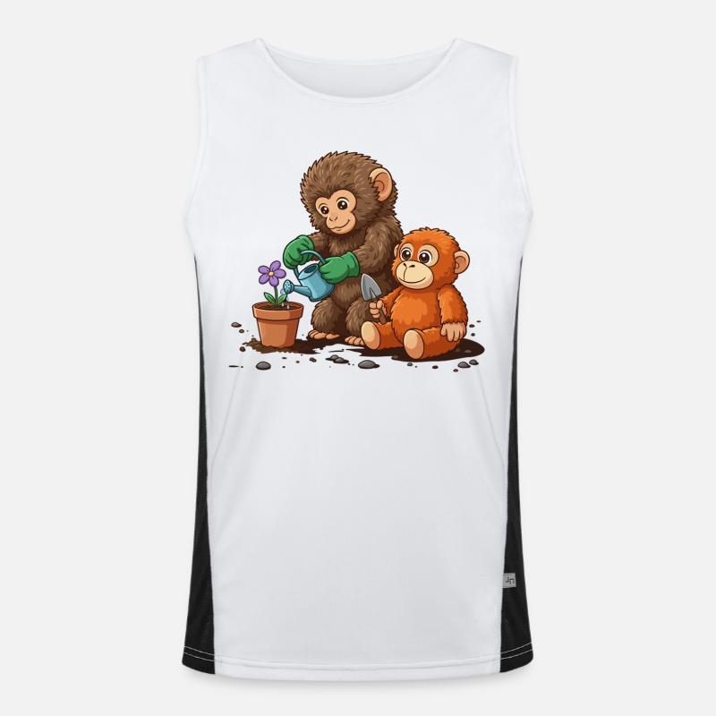 the monkey punch - Monkey Gardening Men's Functional Contrast Tank Top 