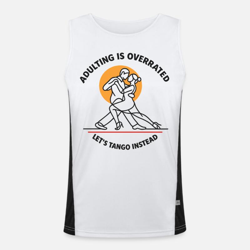 Tango Argentino Leidenschaft Geschenk Funktionelles Kontrast-Tank Top für Männer 