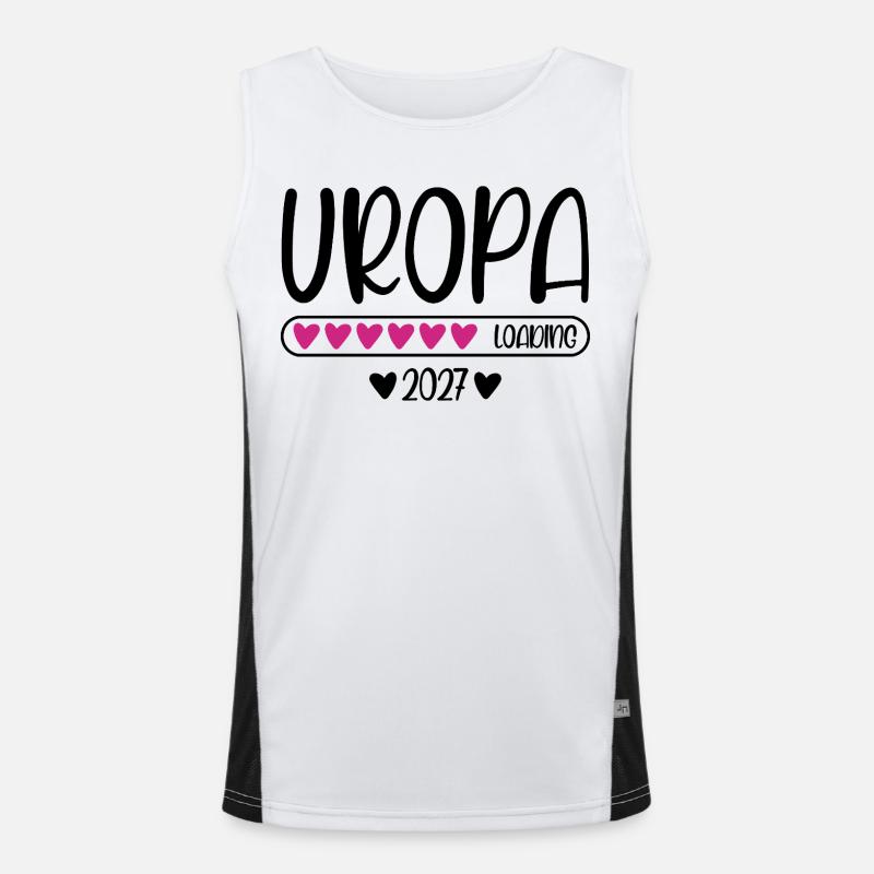 Uropa 2027 loading mit Herzchen Ladebalken Funktionelles Kontrast-Tank Top für Männer 