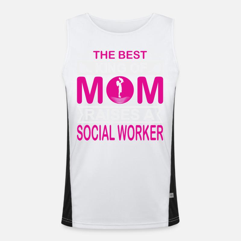 Die beste Art von Mutter zieht eine Sozialarbeiterin groß Funktionelles Kontrast-Tank Top für Männer 