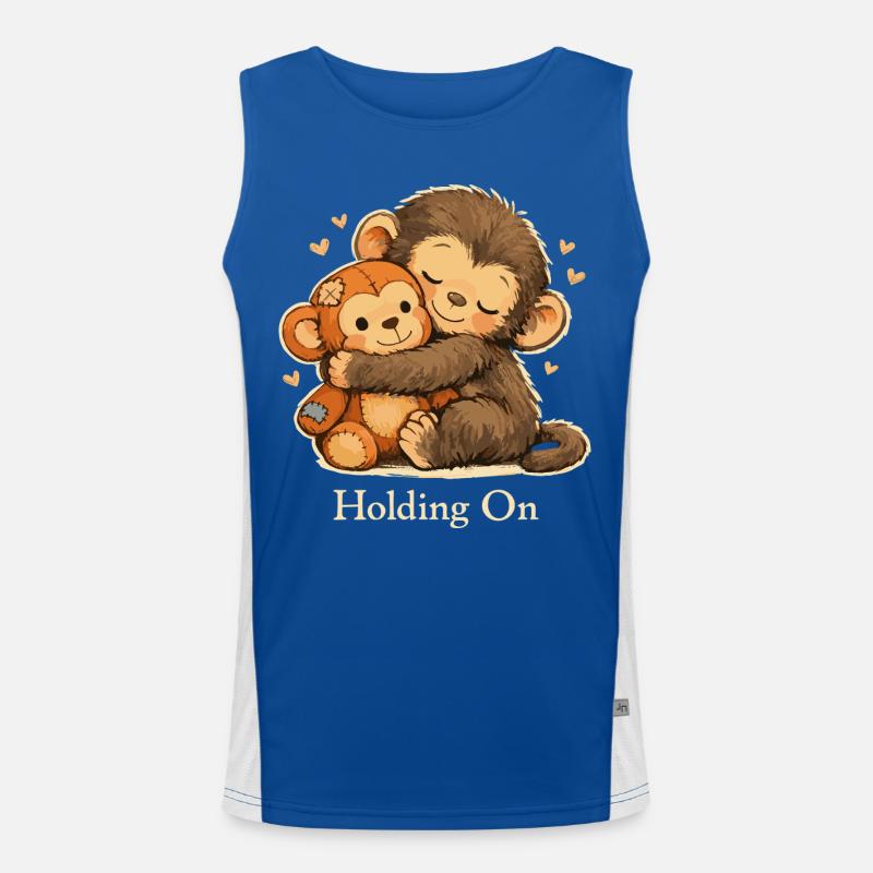 Anxious Monkey Emotional Support Men's Functional Contrast Tank Top 