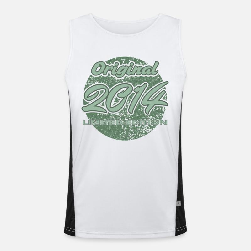 12. Geburtstag 2014 Jungen und Mädchen Geschenk Funktionelles Kontrast-Tank Top für Männer 
