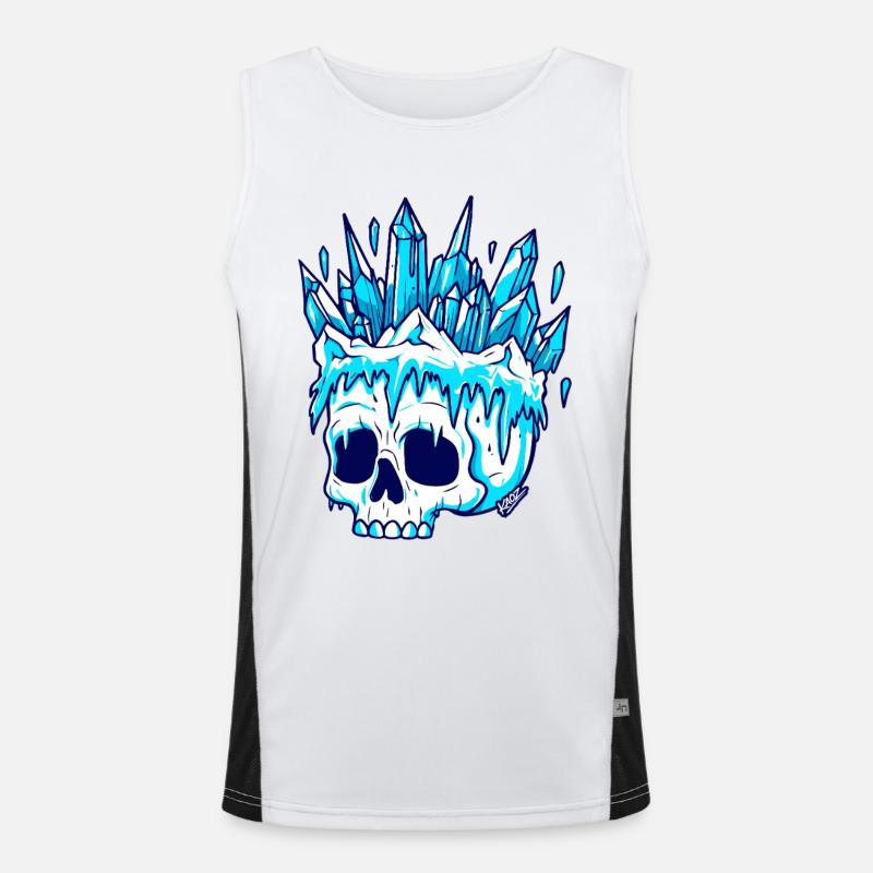 Winterkristallschädel Funktionelles Kontrast-Tank Top für Männer 