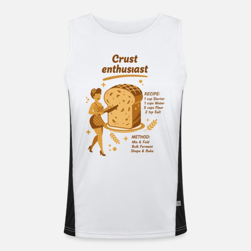 Sourdough Crust Enthusiast Bread Baking Baker Men's Functional Contrast Tank Top 