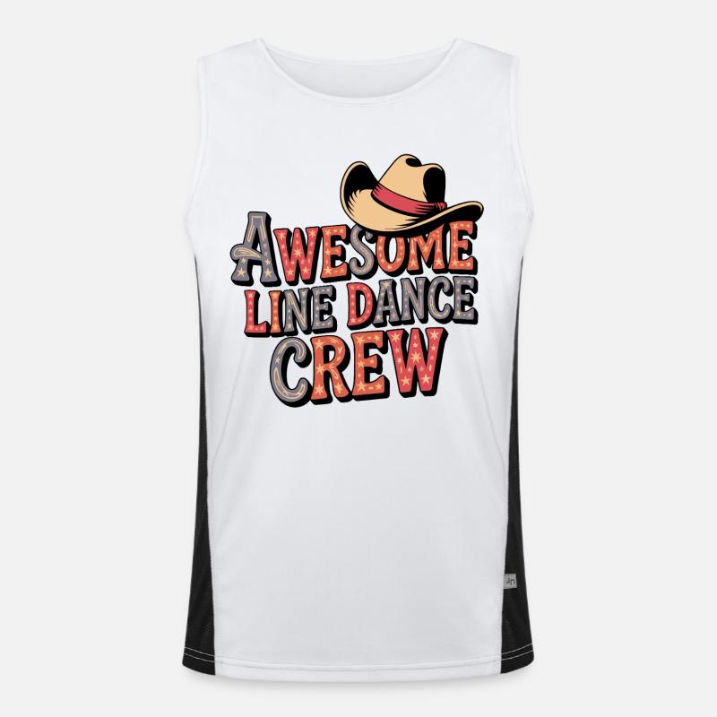 Awesome Line Dance Crew Funktionelles Kontrast-Tank Top für Männer 