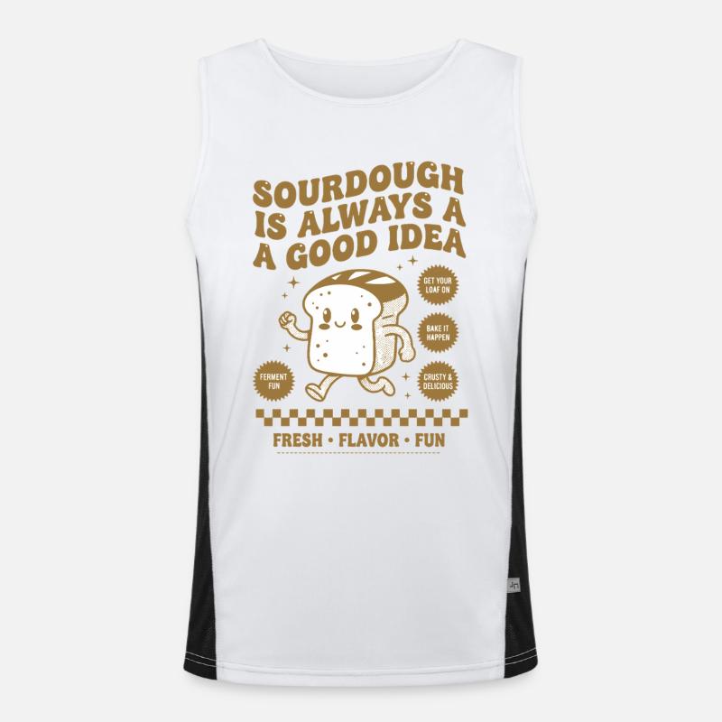 Sourdough Bread Baking Starter Era Men's Functional Contrast Tank Top 